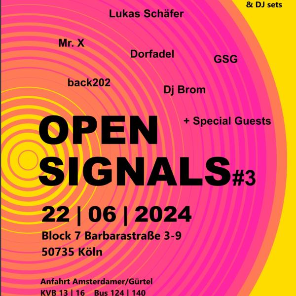Open Signals Flyer with the lineup